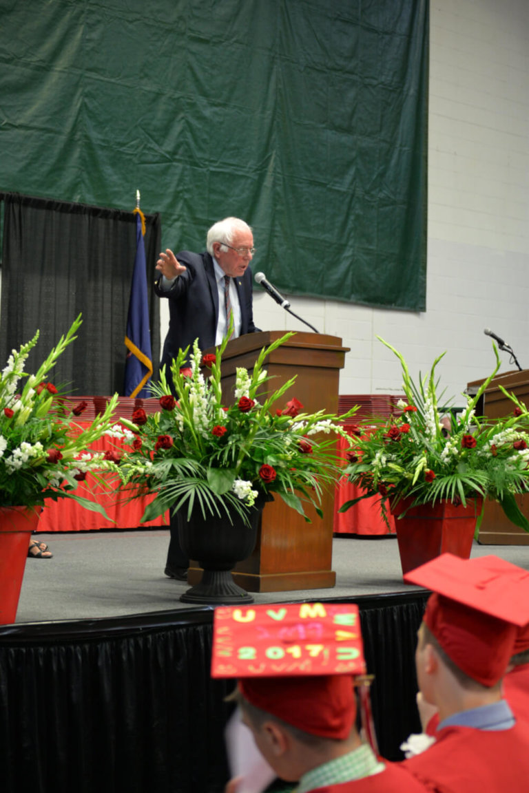 Sen. Sanders offers sobering speech at CVU graduation