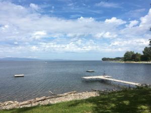 Charlotte Beach has been rated “high alert” on the Vermont Department of Heath’s Blue Green Algae Tracker. Charlotte Deputy Health Officer Joe Rheaume said the beach is closed and he will monitor the situation daily. Photo by Lynn Monty