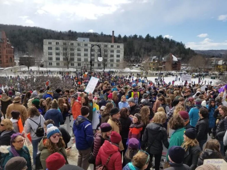 Listening to the sounds  of the March for Our Lives: Montpelier