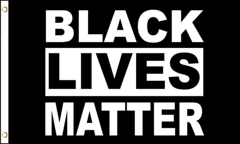 Raising the Black Lives Matter flag