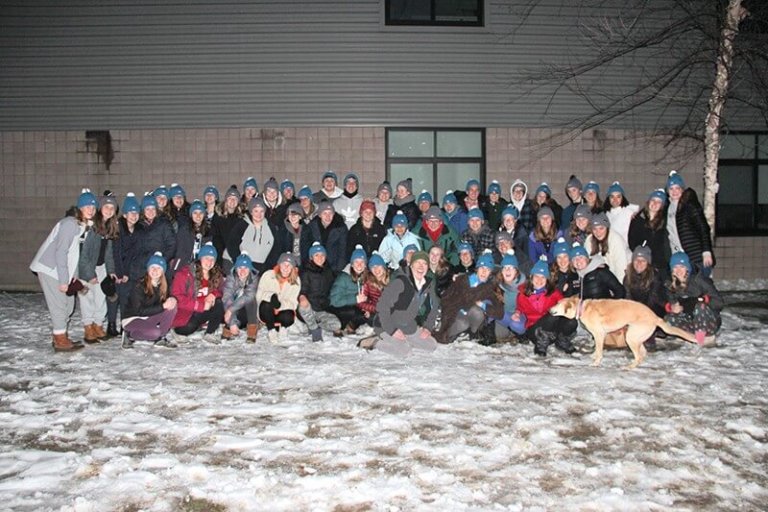 On a cold, rainy November night, CVU students  sleep out to support homeless youth
