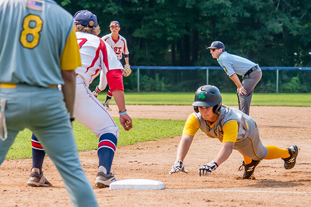 S.D. Ireland is back on the base paths. Photo from last year’s American Legion State Tournament. Photo by Al Frey