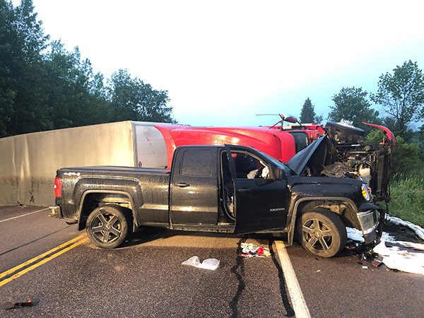 Tractor trailer accident on Route 7