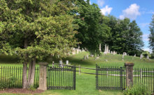 The Morningside Cemetery and Morningside Drive are the focal point of a permitting issue that the Selectboard has been discussing all summer.Photo by Chea Waters Evans