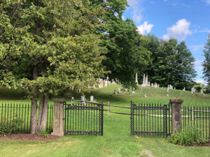 The Morningside Cemetery and Morningside Drive are the focal point of a permitting issue that the Selectboard has been discussing all summer.Photo by Chea Waters Evans