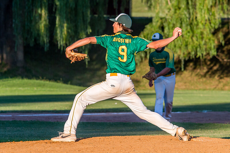 Baker Angstrom helps fire Ireland to the American Legion Championship. Photo by Al Frey