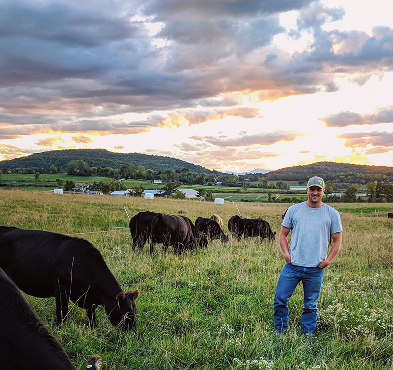Vermonter Steve Schubart said a job in California changed his life and led him to starting the Grass Cattle Company. Courtesy photos