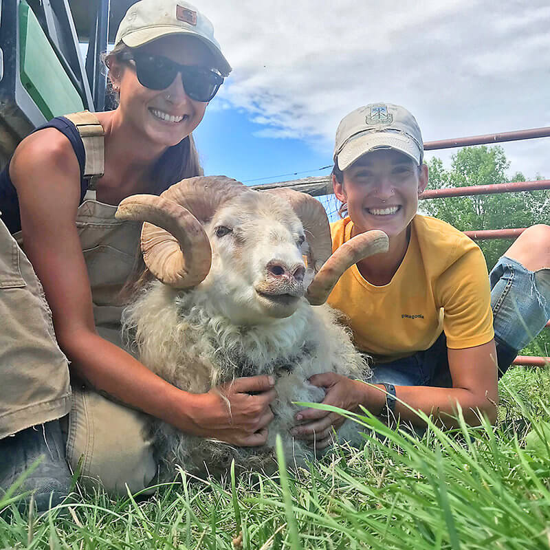 Megan Bookless, far right, here with Becca Burke and Soren, said, “I have never felt more valued or loved or supported—by sometimes complete strangers—than I have since becoming a farmer in this community.” Courtesy photo