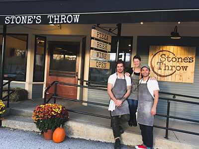 Stone’s Throw Pizza is coming to Ferry Road. They will serve classic as well as eclectic pies. The owners are Silas Pollitt, Tyler Stratton, and Allison Stratton.Courtesy photos