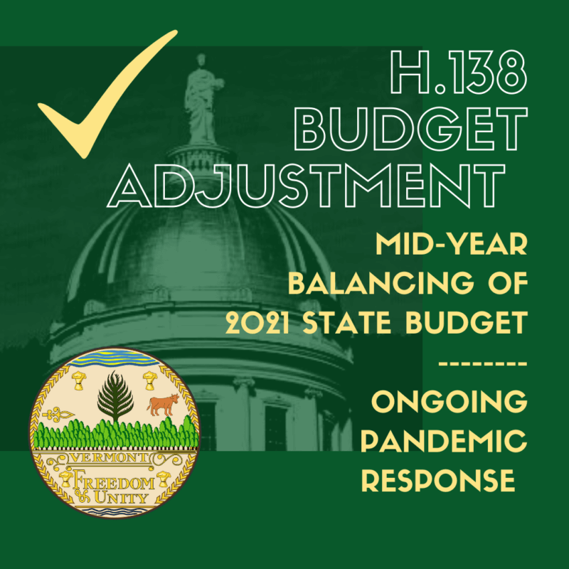 H.138 Budget Adjustment graphic