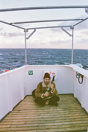 Los Angeles based Australian musician Joe McKee, who’s recent record was made entirely with, and on, a cargo ship traveling across the pacific. Photos contributed