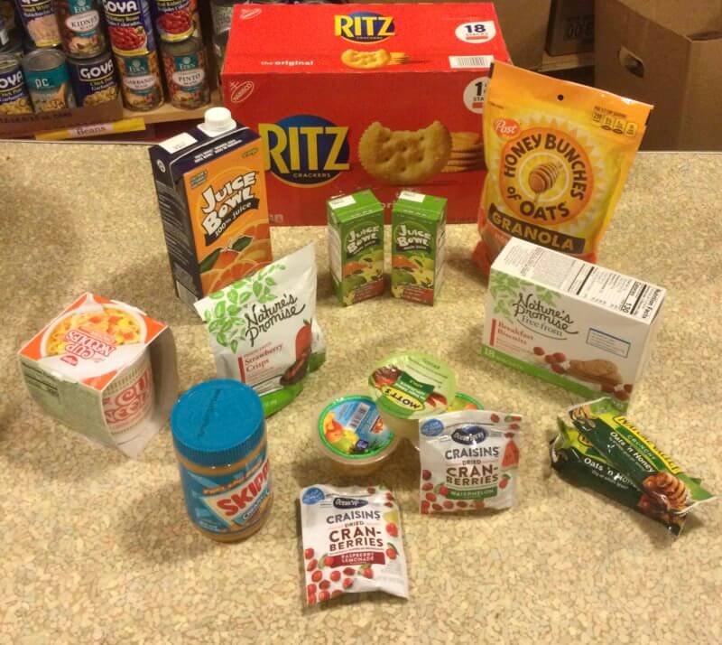 Here is a sample of items we welcome for Summer Kid Snack Bags. Photo by Karen Doris