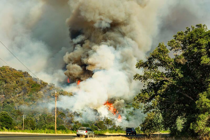 Fire in Mendocino County California taken by Bob Dass