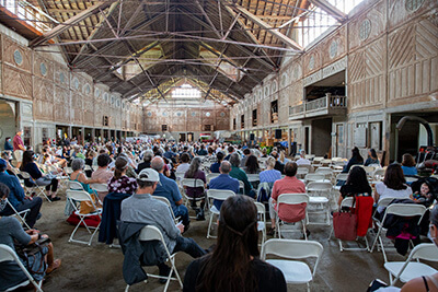 Attendees filled the Breeding Barn at Shelburne Farms.Photos by Orchard Cove Photography