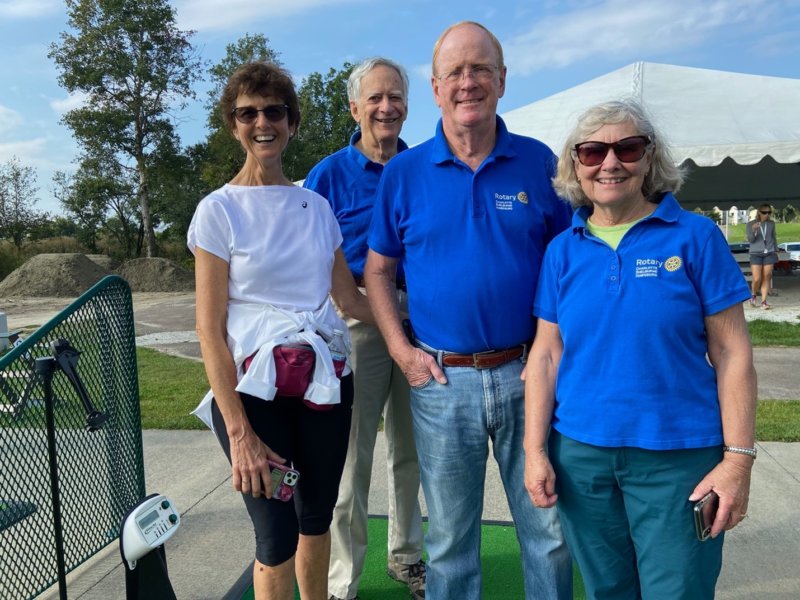 Some of the Charlotters present at the Golf Ball Drop. Left to right: Teena Flood, John Hammer, Ric Flood, Linda Gilbert. Photo contributed