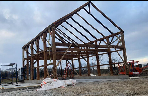 Barn rising. Photo by Pete Demick