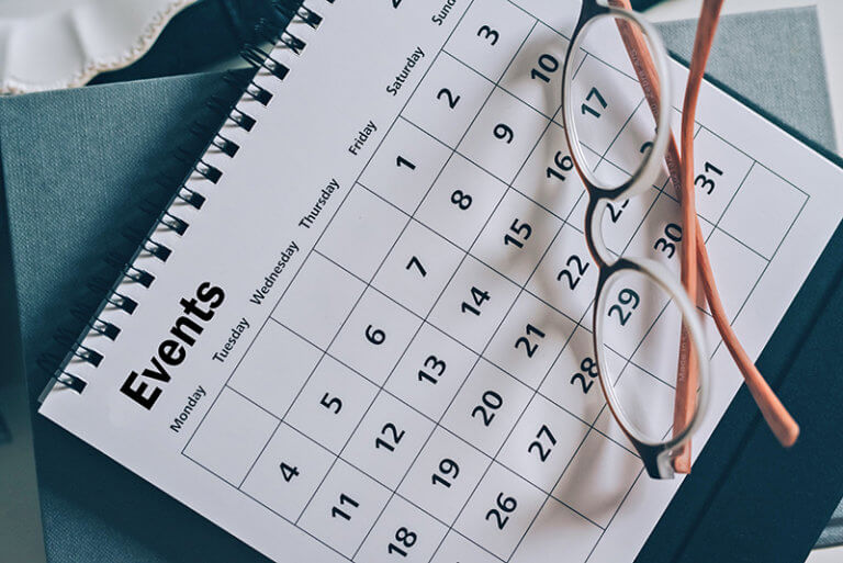 Calendar of events – January and February 2022