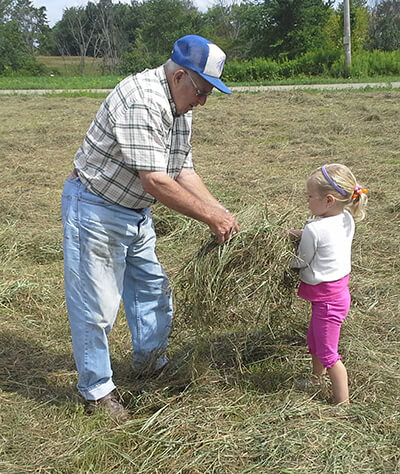 Robert Ralph Titus with great granddaughter Colbie Curler. Photo contributed