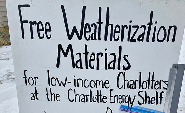 Free weatherization supplies delivered to Charlotters