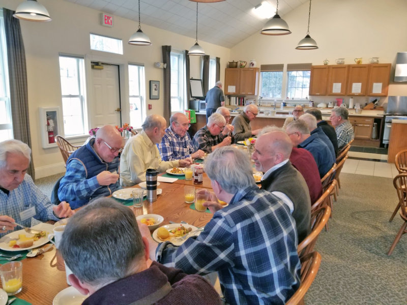 Photo by James Hyde. April’s monthly men’s breakfast happens Thursday, April 14, 7-9 a.m. with guest speaker Andrea Rodgers, founding member and former CEO of the Flynn Center for the Performing Arts. See the information below on how to register.