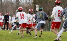 Photo by Jason Stumpff Colin Zouck is keeping his eyes on the ball, demonstrating the focus that has helped make him a scoring leader in CVU’s young lacrosse season.