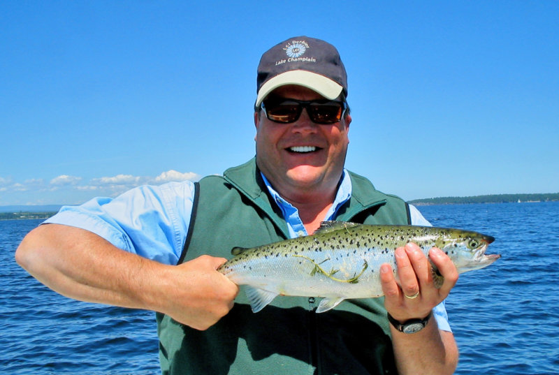 Courtesy photo Bradley Carleton with a tasty Lake Champlain Atlantic landlocked salmon.