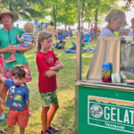 Photo by John Quinney Swimming, gelato and Adams Berry Farm sorbet popsicles helped keep the party cool — both literally and figuratively.