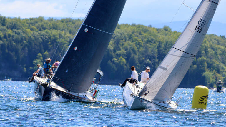 Wind blows strong, then disappears for Diamond Island Regatta
