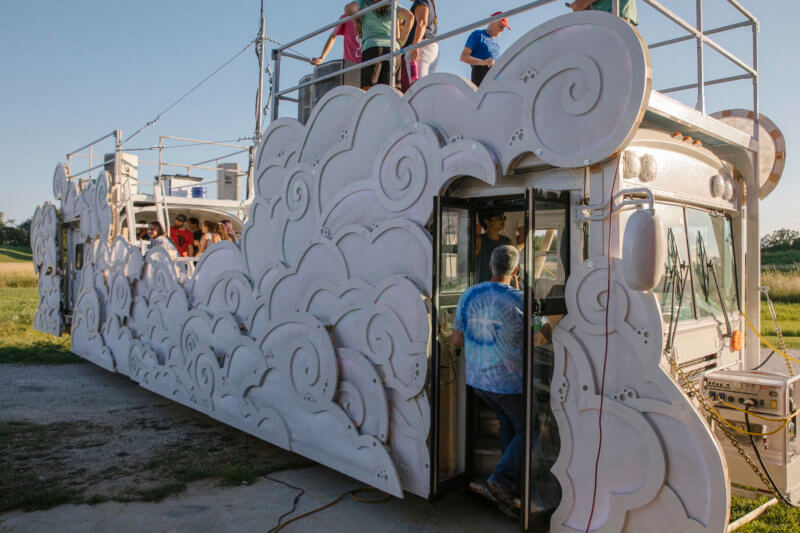 Fluffy the school bus is almost set to fly with its departure set for this Saturday to Burning Man in Nevada.