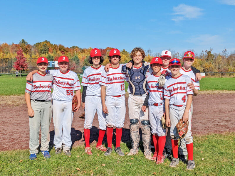 Courtesy photo From left, Lucas Tresser, Zach Pratt, Will Boyce, Riley McDade, Augie Lang, Henry McLean, Jack Dore, Owen Daley and Jack Miner are members of the team that won the Charlotte, Hinesburg, Shelburne and Williston Babe Ruth league season-ending tournament on Oct. 16. Not pictured: Jack Stoner.