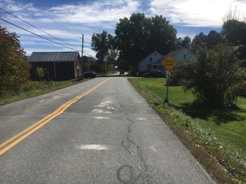 Photo by Brett Yates. Huntington can pull data from its speed signs. The first year after speed humps were installed, it seemed to show the speed hump reduced speeds, but town officials haven’t pulled the data since.