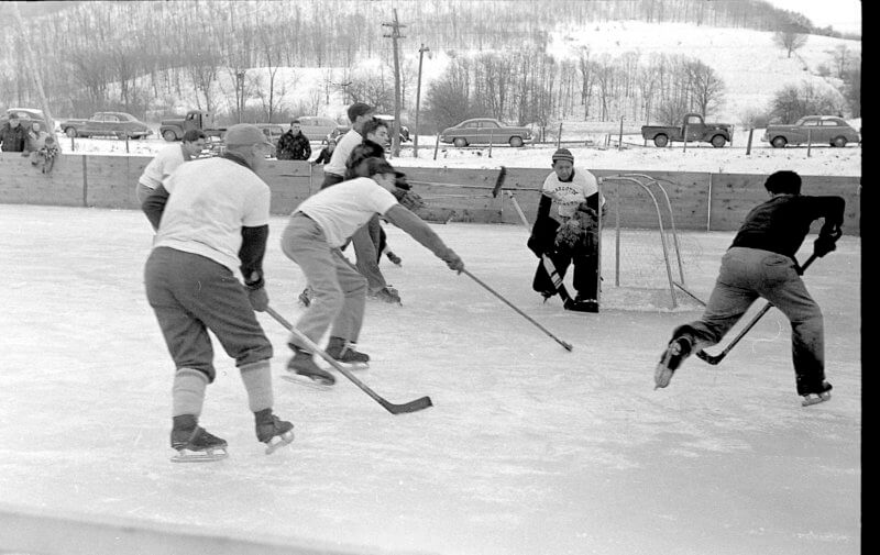 Photo courtesy of the Charlotte Historical Society Charlotte Rockets playing defense.