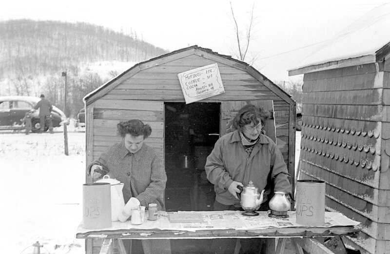 Ladies of the Library Association concession stand.