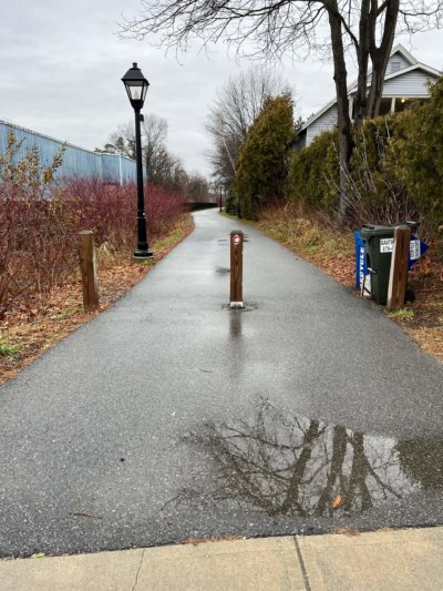 Photo by Brett Yates Essex Junction turned a disused segment of train track into a multi-use path in 2016.