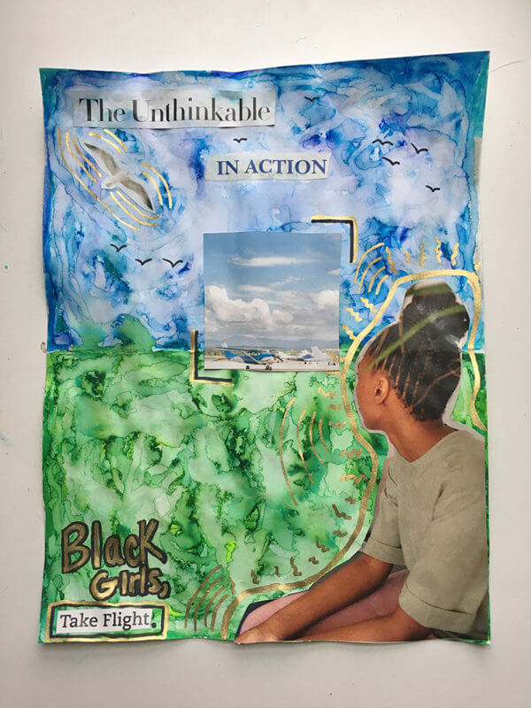Photo by Kia’Rae HanronCollage art by Kia’Rae Hanron, inspired by Bessie Coleman. 