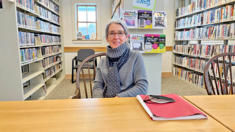 Photo by Steve Goldstein Margaret Woodruff has been with the Charlotte Library for 20 of the libraries 25 years.