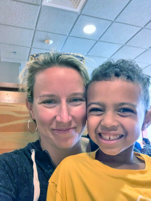 Courtesy photos Nicole Conley and 5-year-old Jordan. Conley has an athletic background, working as athletic activities planner at Champlain College and assistant director of athletics, women’s basketball coach and cross-country coach at Vaughn College in New York City.