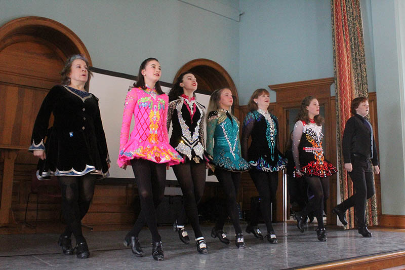 Dancers from McFadden Academy of Irish Dance getting jiggy about pie.