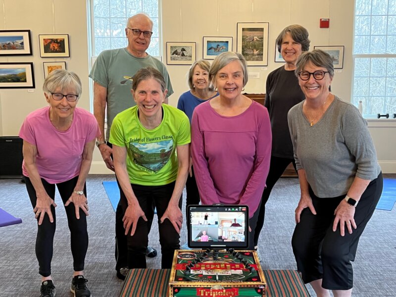 Photo by Phyllis Bartling A recent hybrid pilates fitness class at the senior center.