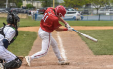 Photo by Al Frey Calvin Steele knocked in a go-ahead single in the sixth inning, setting up an 8-5 win over Essex High on May 20.