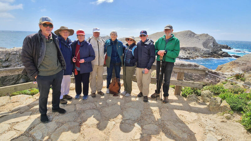 Courtesy photoSusan and Jim Hyde are third and second from the right in this photo from Pacific Grove, which is just south of Monterey, Calif., where 28 of 40 Peace Corps volunteers to Burkina Faso in 1967 joined for a reunion this spring.