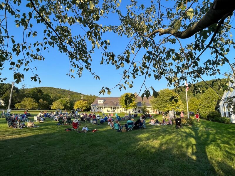 A good-sized crowd turned out for a previous Grange on the Green concert.