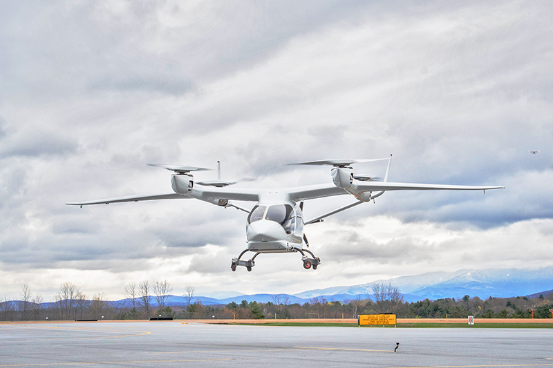 Courtesy photo This is one of two electric aircraft BETA Technologies has developed. It is capable of taking off and landing vertically.