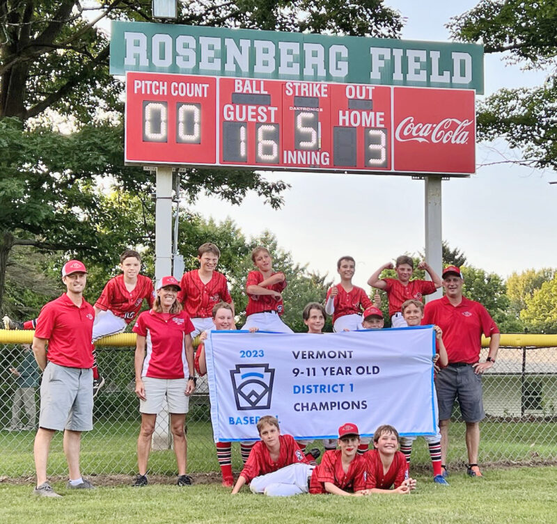 Courtesy photo From left (back) manager Mike Niebur, assistant coach Ken McAvey, Reid McAvey, Jaime Nassar, Izyk McGuire, Chase Rodliff, assistant coach Andy Strauss, (front) Max Strauss, Carl Giangregorio, Braden Cook, Ty Niebur, Isaac Russell, Evan Dore, Holden Rodliff and Pete Stephen.