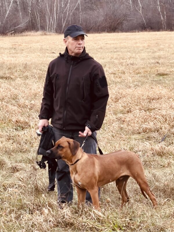 Photo by Andrea L. Brien. 
Amblo has recently begun training dogs and has found success with his Rhodesian ridgeback, Reckless Ender.