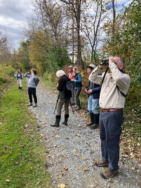Photo by Cindy Ulmer.  
The senior center took a birding trip to the Ticonderoga Trail in October.