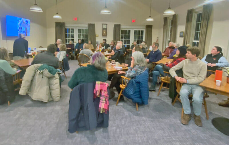Photo by Scooter MacMillan. 
As part of the Charlotte Library’s strategic planing effort, around 55 residents showed up at the Charlotte Senior Center on Jan. 18 to discuss how they would like the library to evolve.