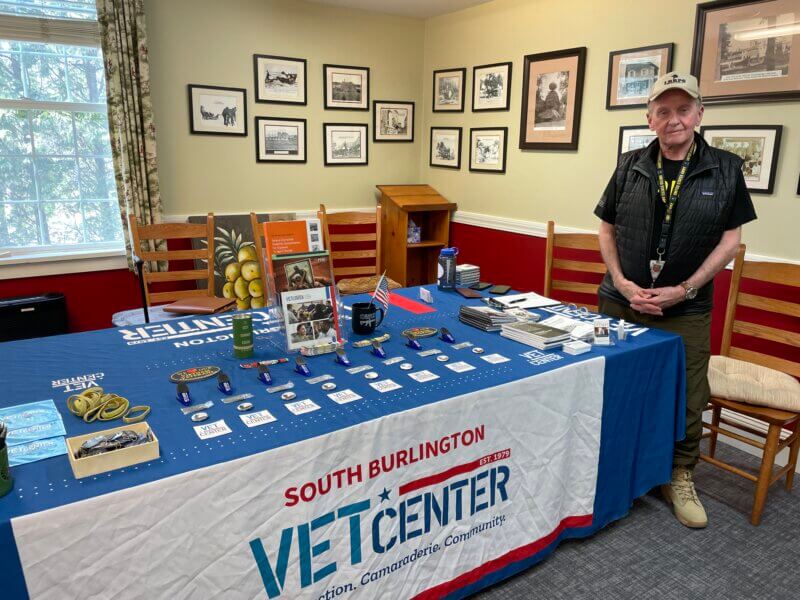 Photo by Lori York.
Bob Stock, veterans outreach specialist with the South Burlington Vet Center, provided drop-in Veterans assistance at the senior center.