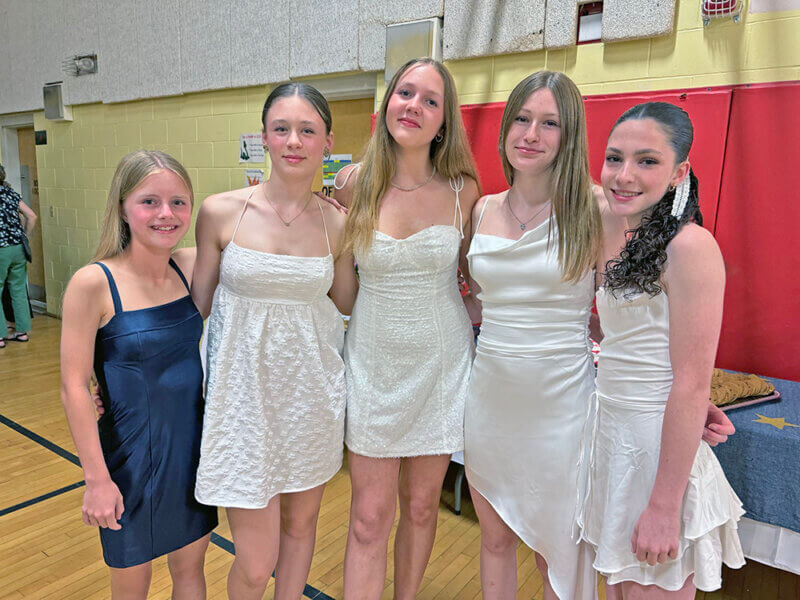 From left, Clover Rehbein, Mavis Carr, Leigh Cullen, Orly Nathan and Kiley Sorrell agreed that advisory had been a great experience because they were encouraged to become friends with students they might not otherwise have gotten to know.