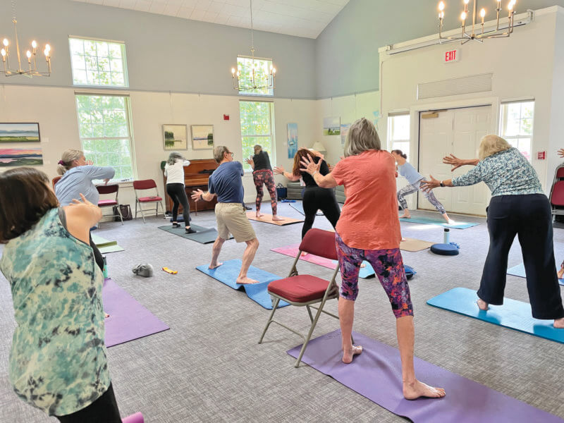 Eccentrics, a full-body exercise class that focuses on stretching and building strength and mobility, is very popular at the senior center.